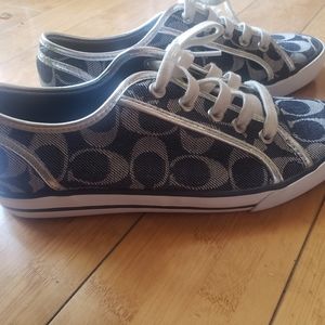 Coach jean and silver sneakers